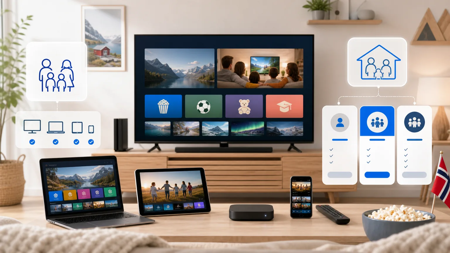 IPTV för hela familjen i Norge 2026 — guide och priser