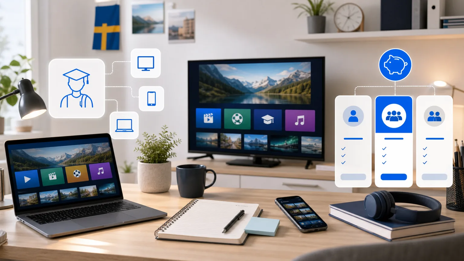 IPTV för studenter i Sverige 2026 — billiga alternativ