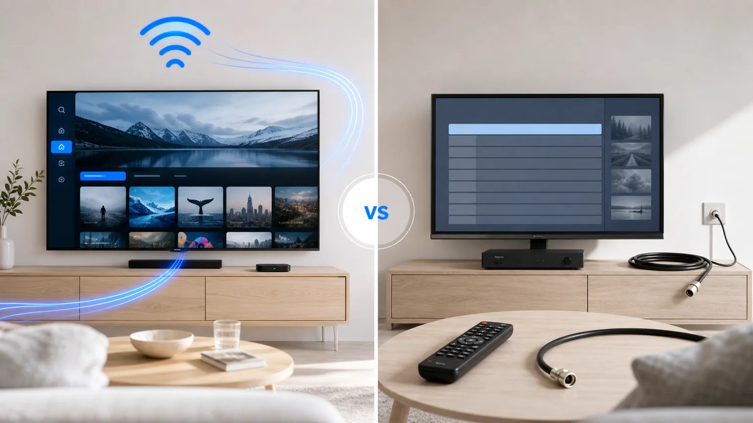 IPTV vs traditionell TV 2026 — fullständig jämförelse